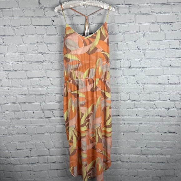 prAna Women's Ayla V-neck Spaghetti Strap Summer Dress Size XL, Solstice Tropics - Picture 3 of 13